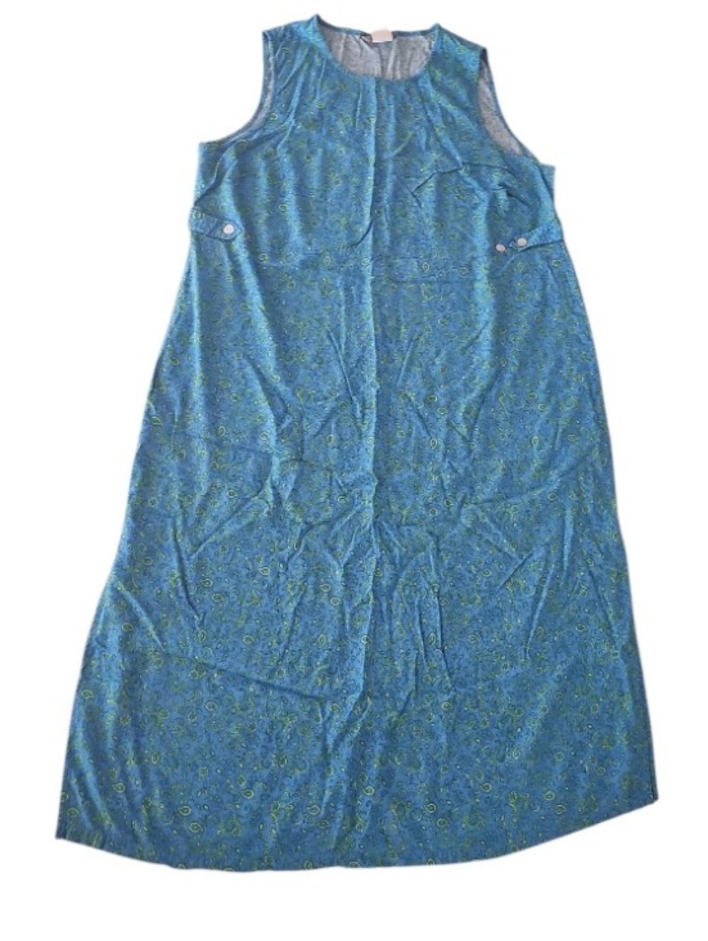 Stonebridge Rayon Linen Paisley Sleeveless Midi Dress Women’s 3X Cottagecore - Picture 4 of 12